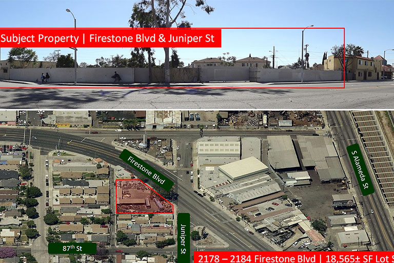 Aerial and street view of listed property.