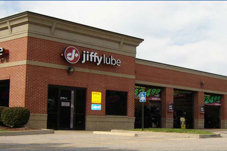 Jiffy Lube storefront with service bays.